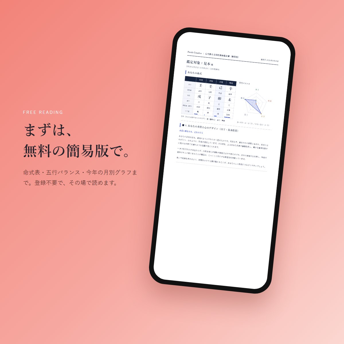 簡易版の見本(スマートフォンで表示したイメージ)。